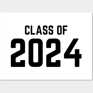 Class Of 2024. Simple Typography 2024 Design for Class Of/ Graduation Design. Black Posters and Art